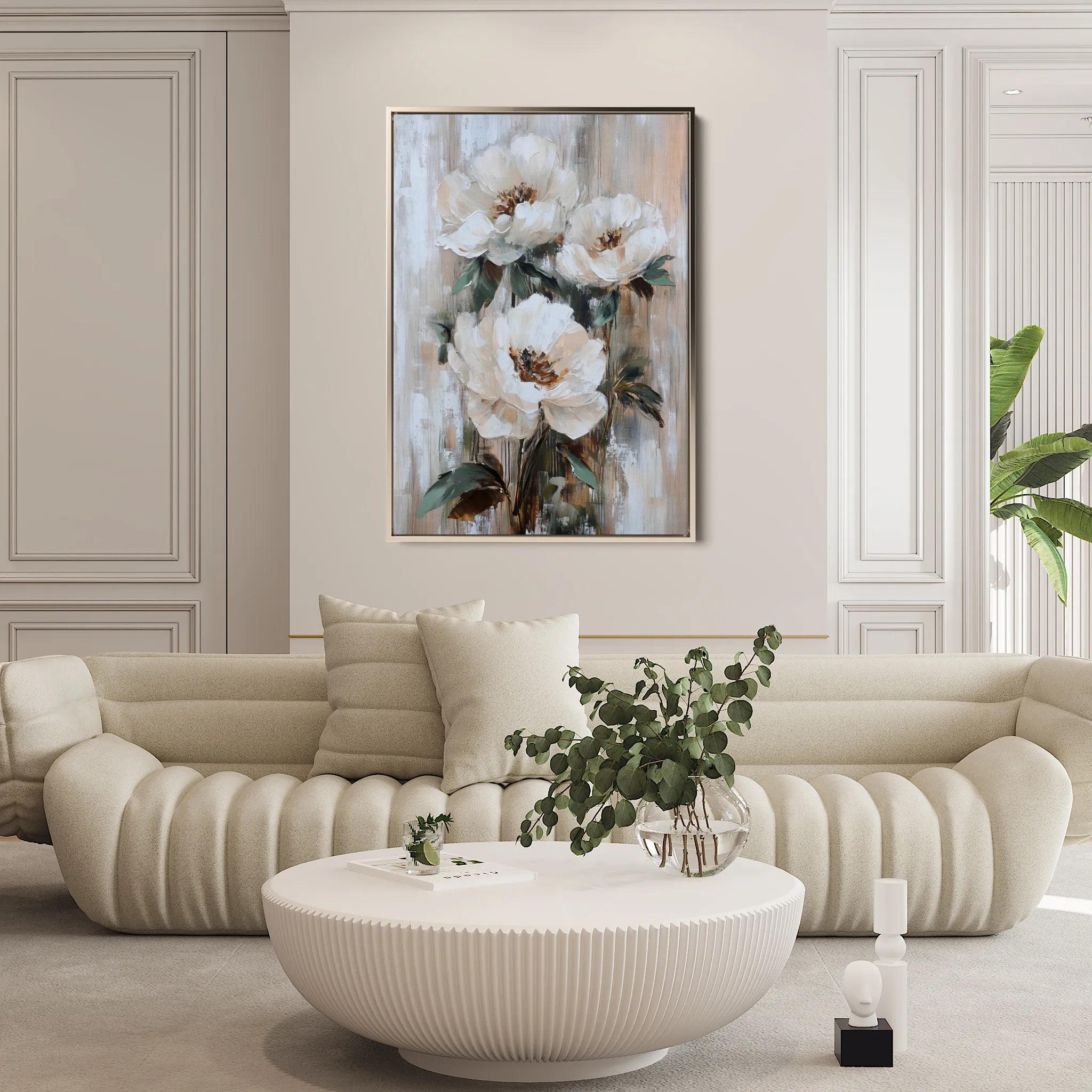 Floral 1403 Canvas Art 60 x 40 cm / Black