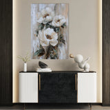 Floral 1403 Canvas Art 60 x 40 cm / Black