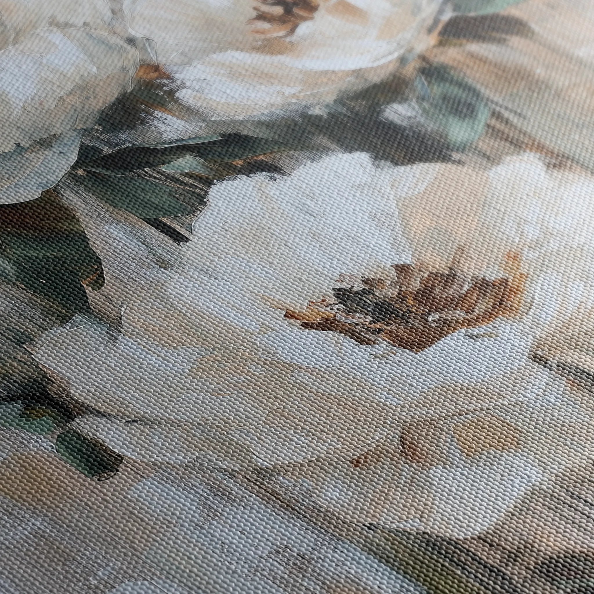 Floral 1403 Canvas Art 60 x 40 cm / Black