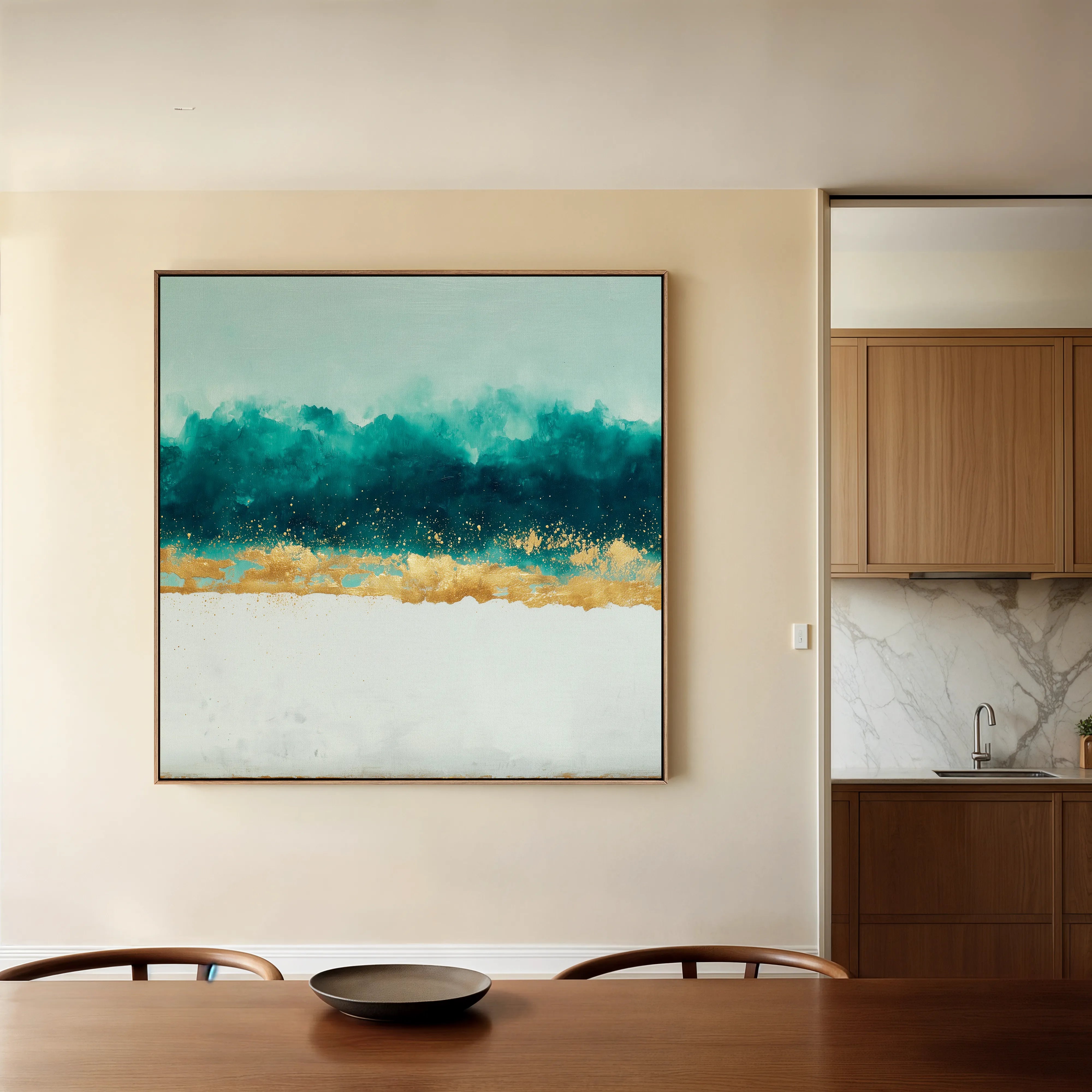 Abstract 1404 Canvas Art 60 x 60 cm / Black