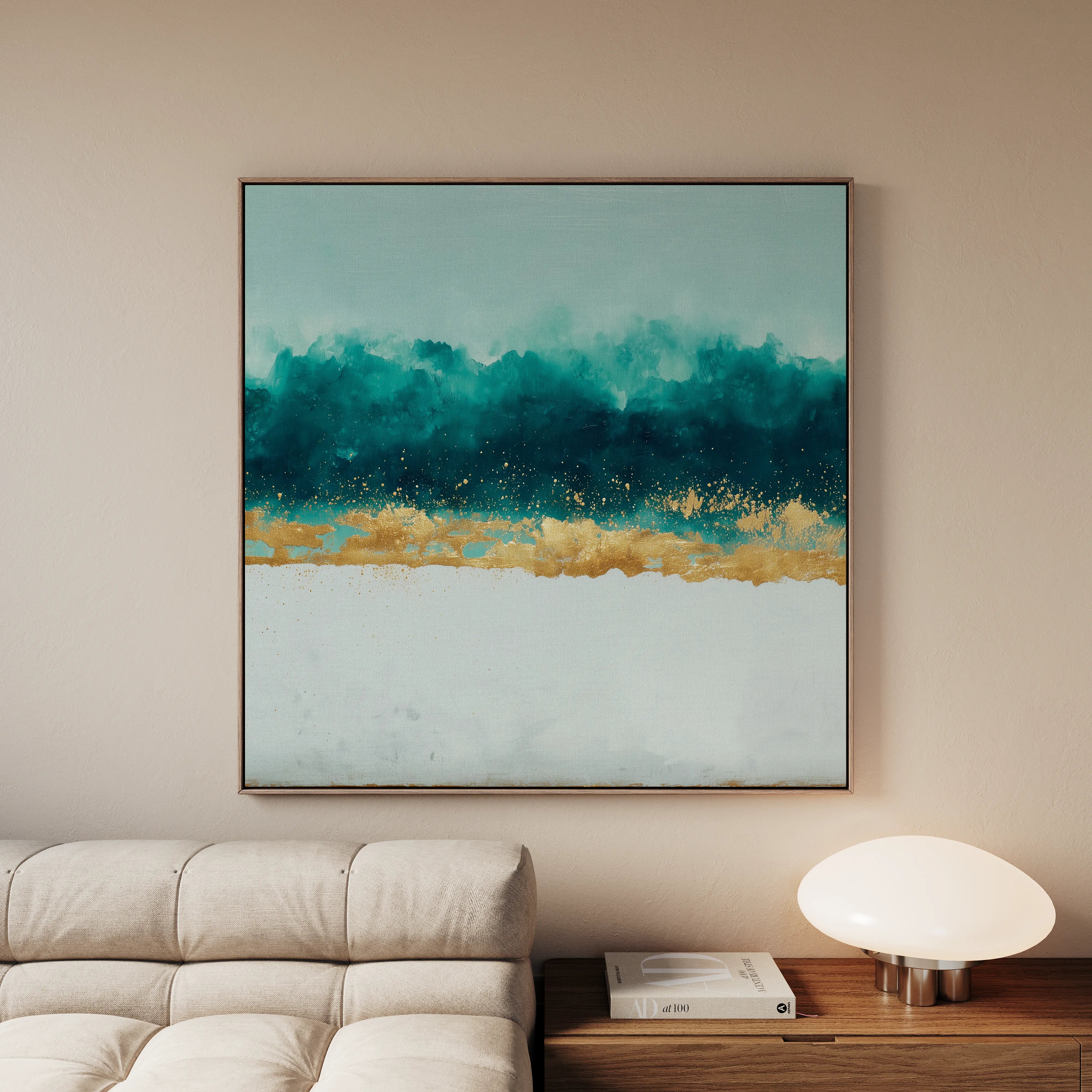 Abstract 1404 Canvas Art 60 x 60 cm / Black