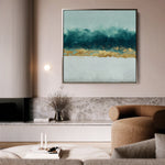 Abstract 1404 Canvas Art 60 x 60 cm / Black