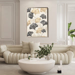 Floral 1404 Canvas Art 60 x 40 cm / Black