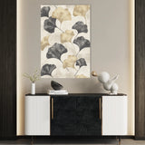 Floral 1404 Canvas Art 60 x 40 cm / Black