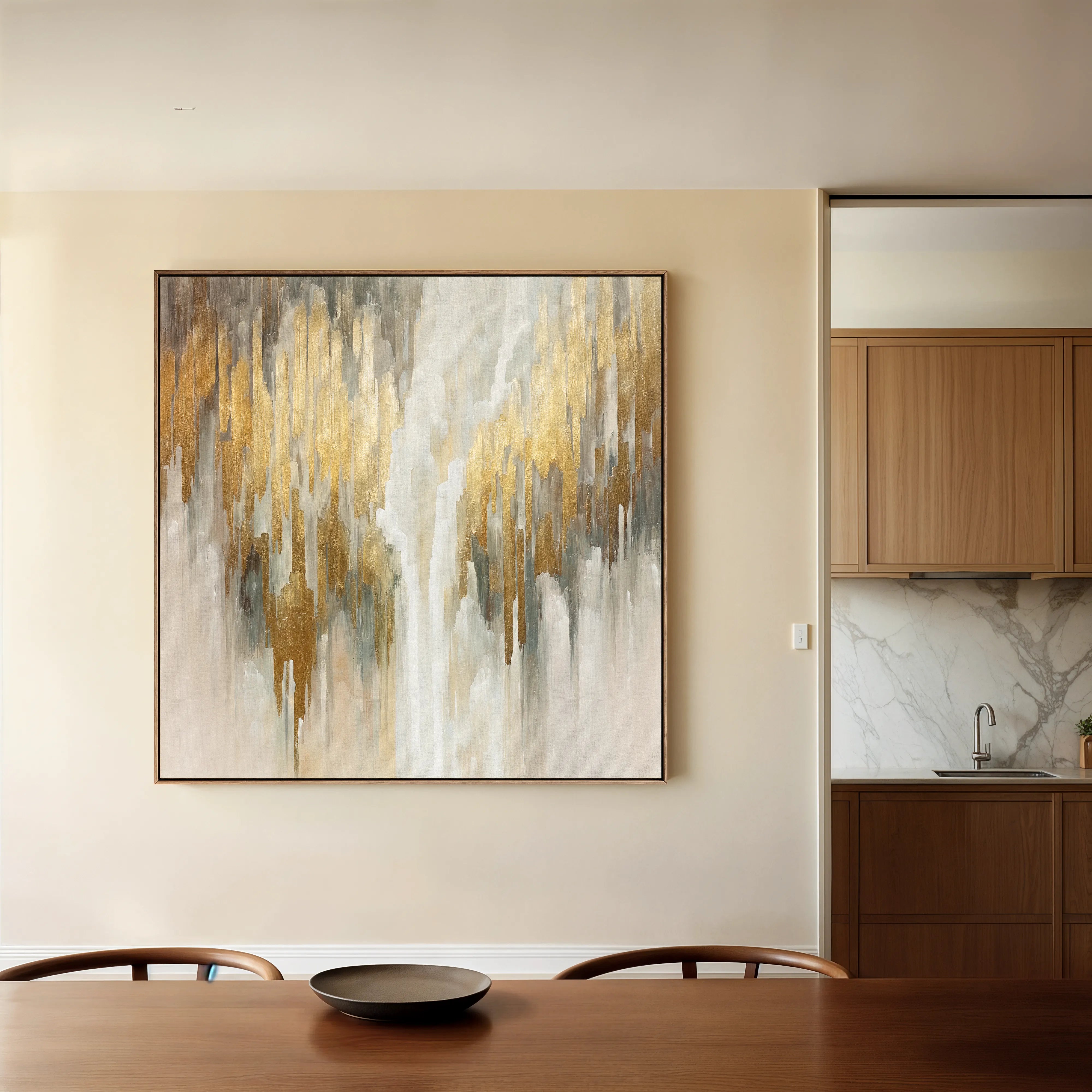 Abstract 1405 Canvas Art 60 x 60 cm / Black