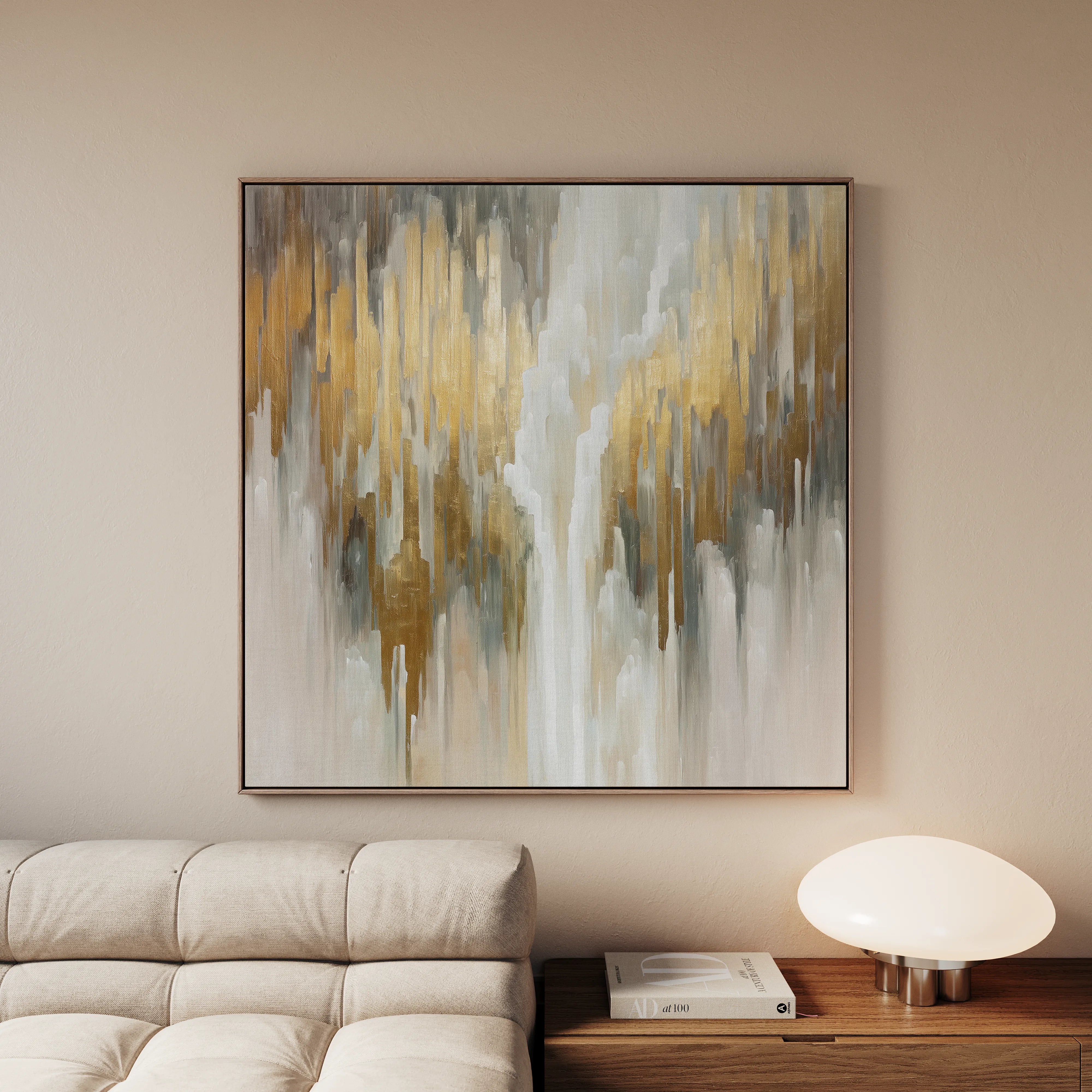 Abstract 1405 Canvas Art 60 x 60 cm / Black