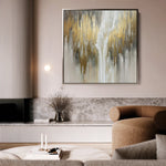 Abstract 1405 Canvas Art 60 x 60 cm / Black
