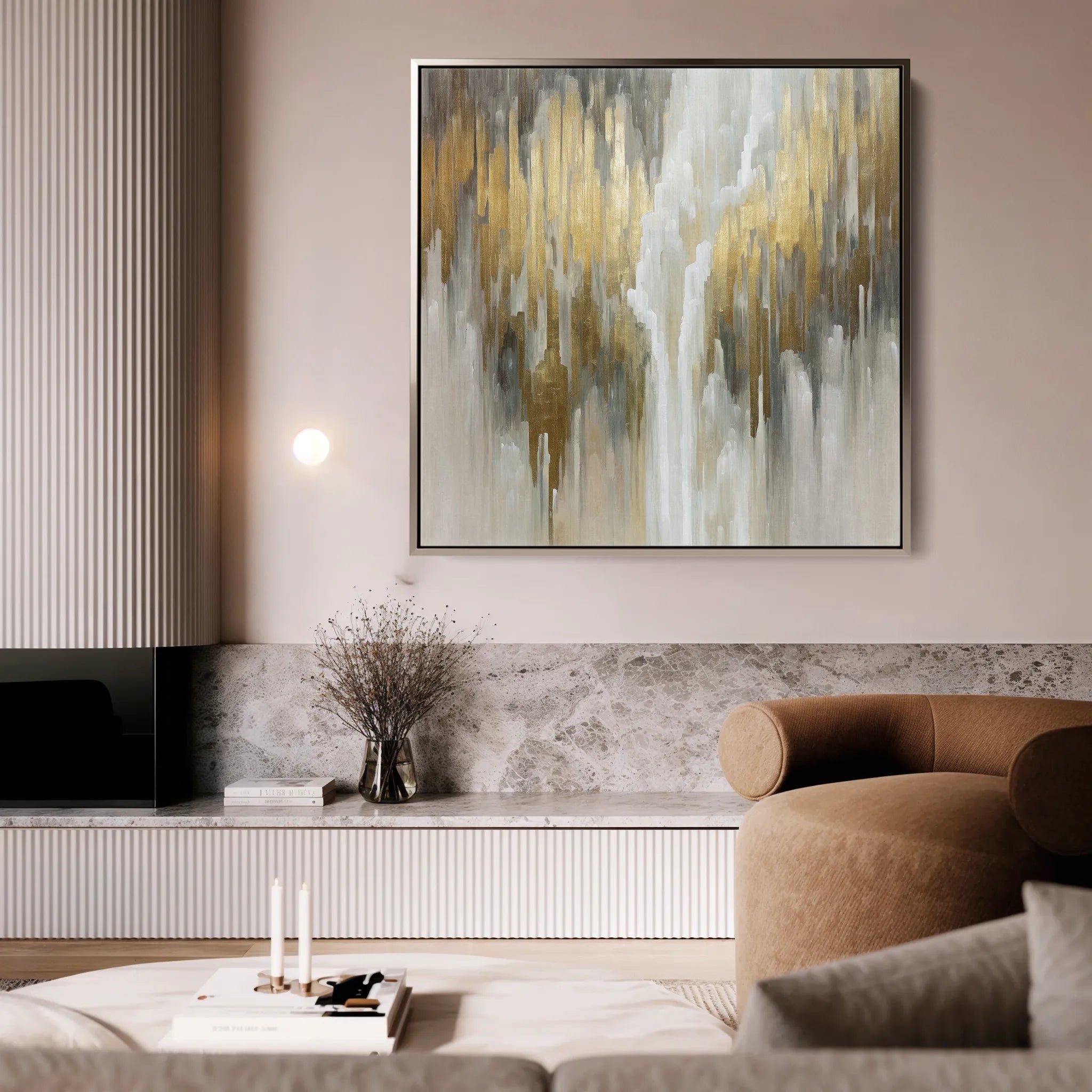Abstract 1405 Canvas Art 60 x 60 cm / Black