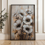 Floral 1405 Canvas Art 60 x 40 cm / Black