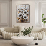 Floral 1405 Canvas Art 60 x 40 cm / Black