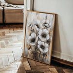 Floral 1405 Canvas Art 60 x 40 cm / Black