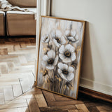 Floral 1405 Canvas Art 60 x 40 cm / Black