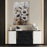 Floral 1405 Canvas Art 60 x 40 cm / Black