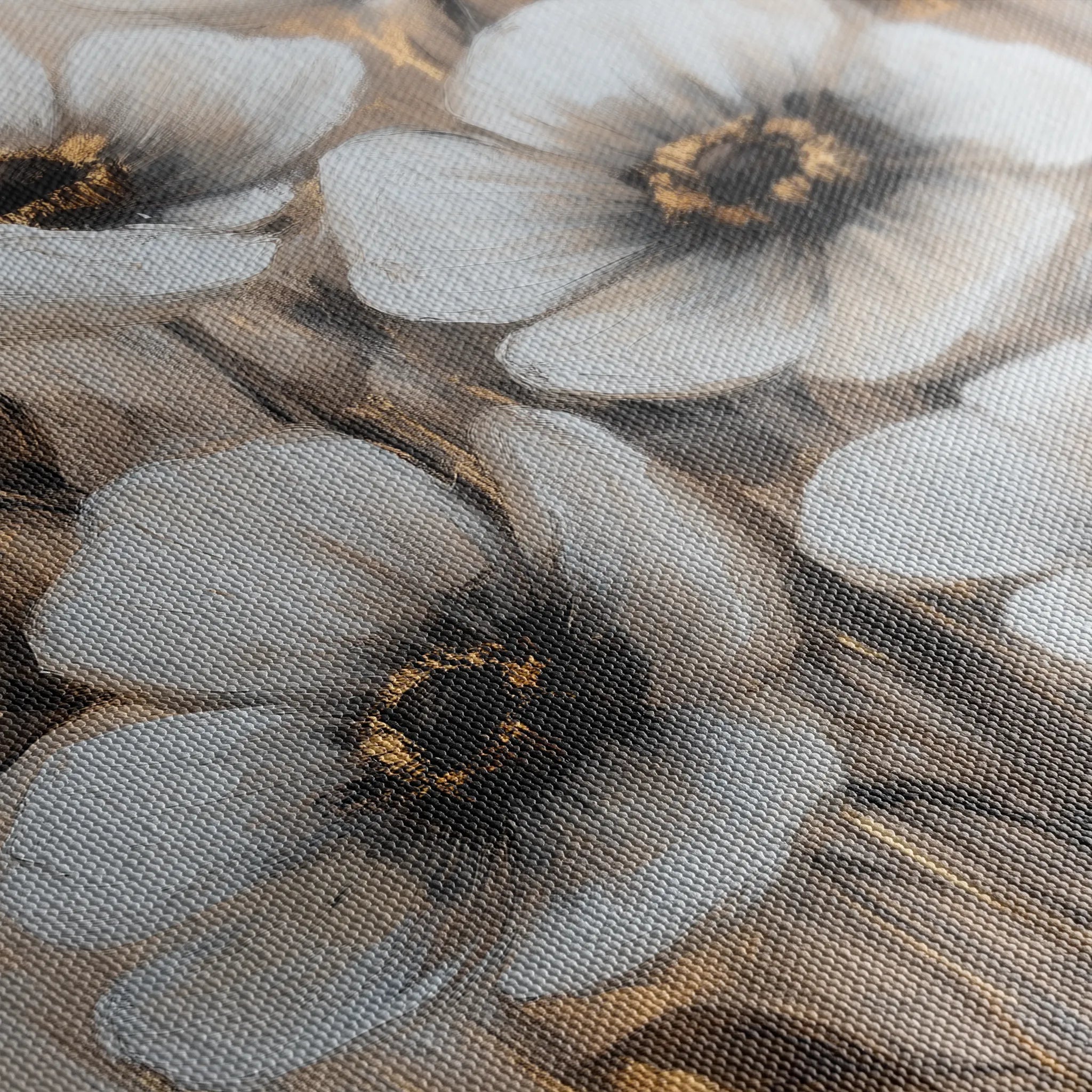 Floral 1405 Canvas Art 60 x 40 cm / Black