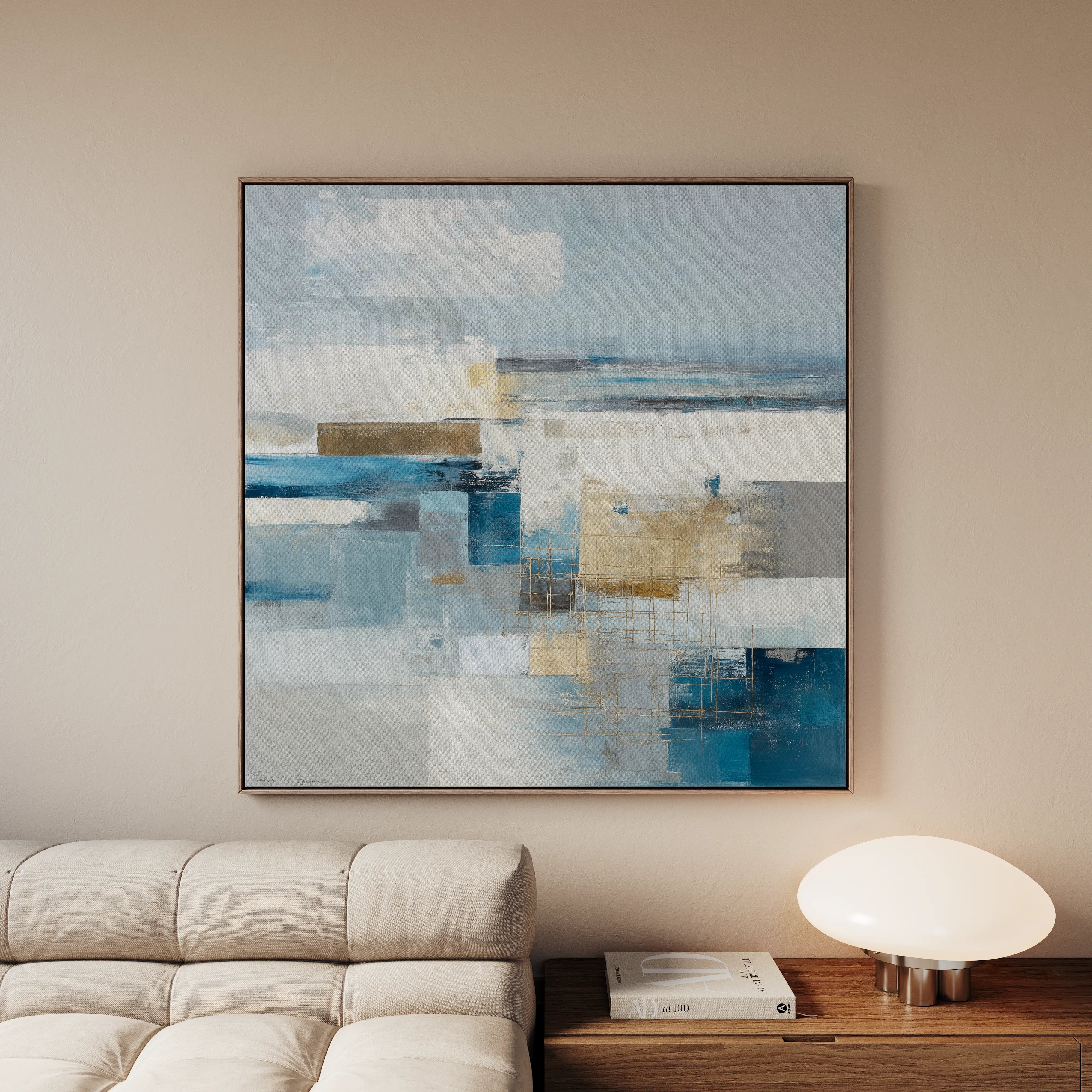 Abstract 1406 Canvas Art 60 x 60 cm / Black