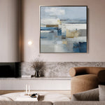 Abstract 1406 Canvas Art 60 x 60 cm / Black