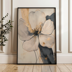 Floral 1406 Canvas Art 60 x 40 cm / Black