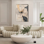 Floral 1406 Canvas Art 60 x 40 cm / Black