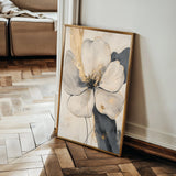 Floral 1406 Canvas Art 60 x 40 cm / Black