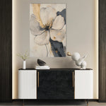 Floral 1406 Canvas Art 60 x 40 cm / Black