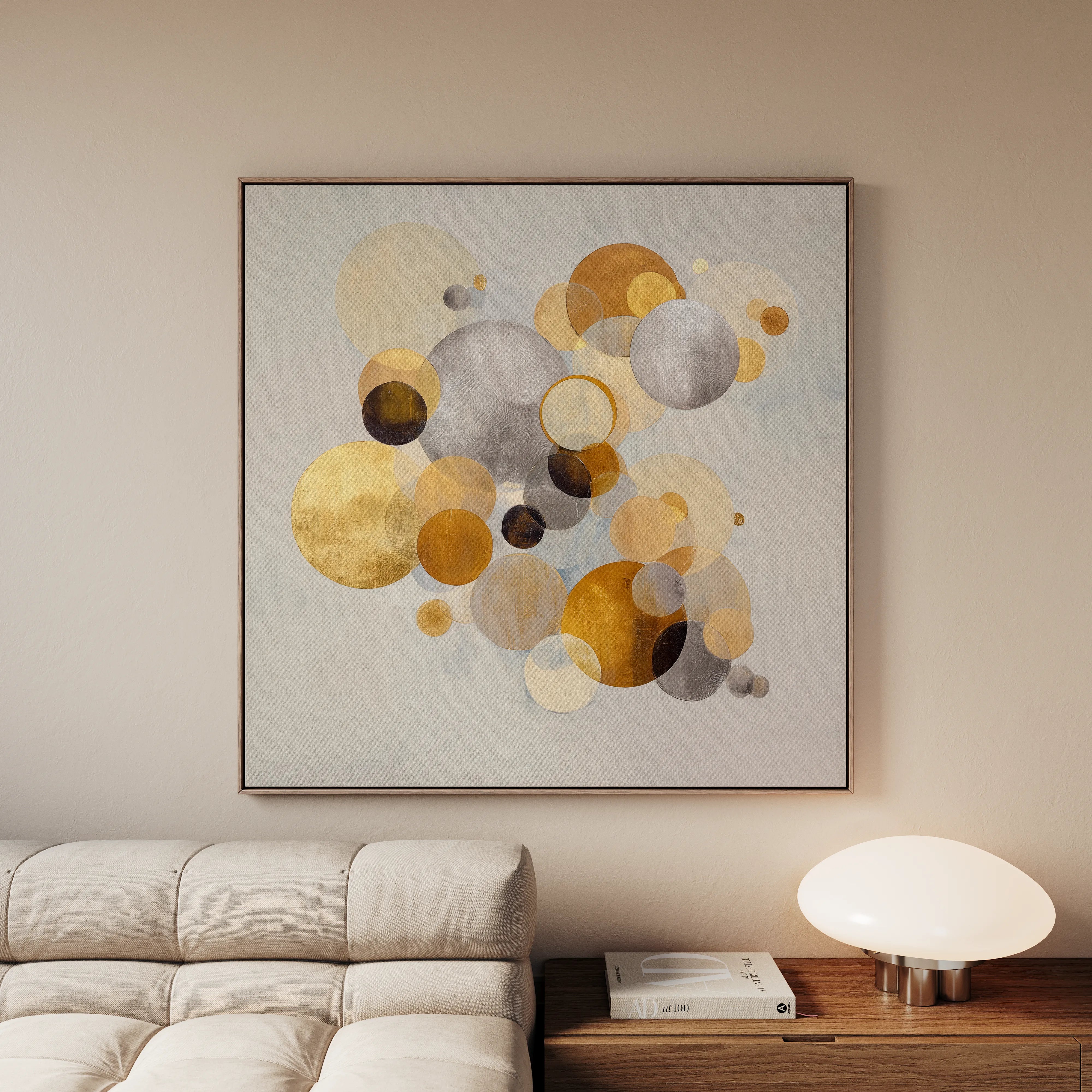 Abstract 1407 Canvas Art 60 x 60 cm / Black