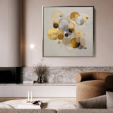 Abstract 1407 Canvas Art 60 x 60 cm / Black