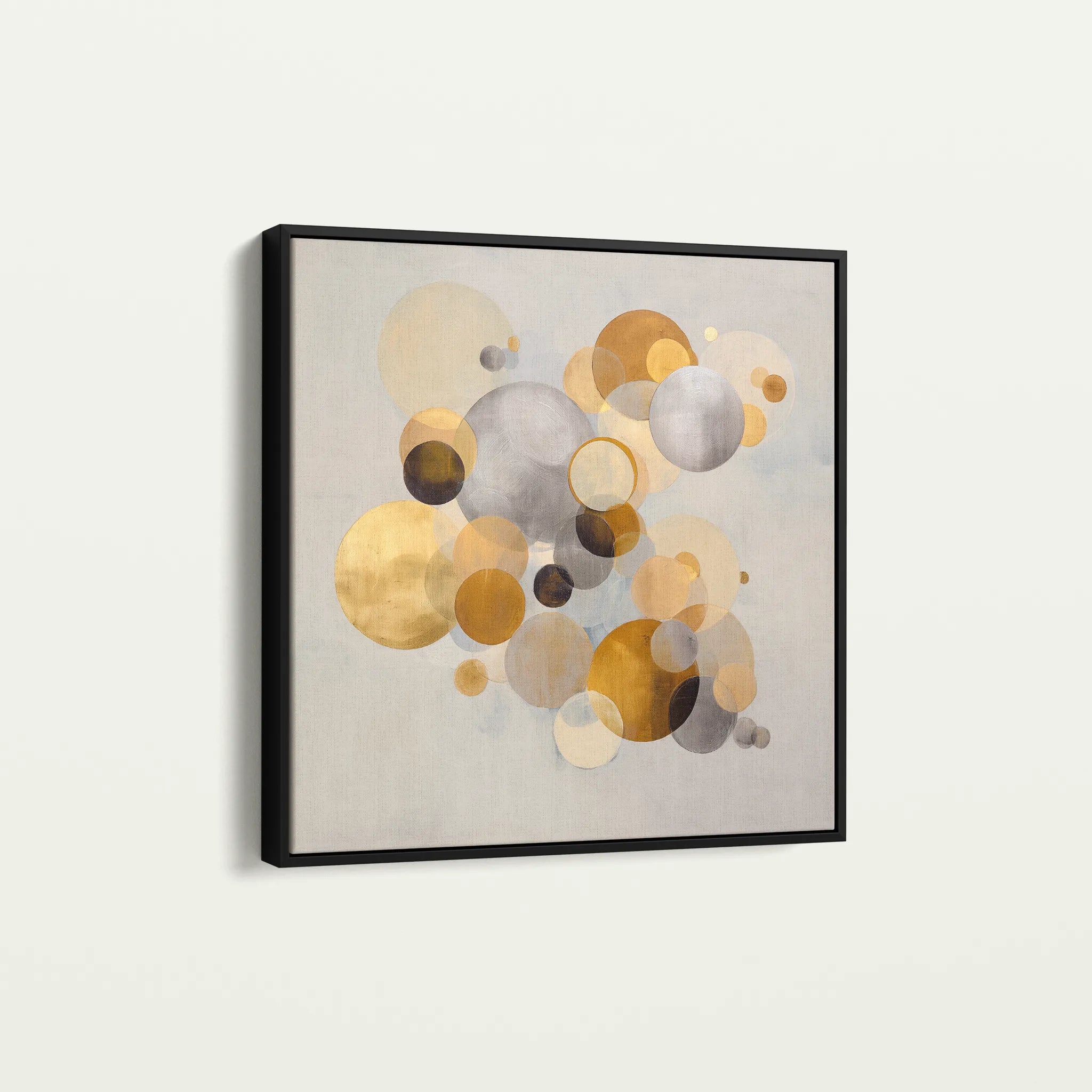 Abstract 1407 Canvas Art 60 x 60 cm / Black