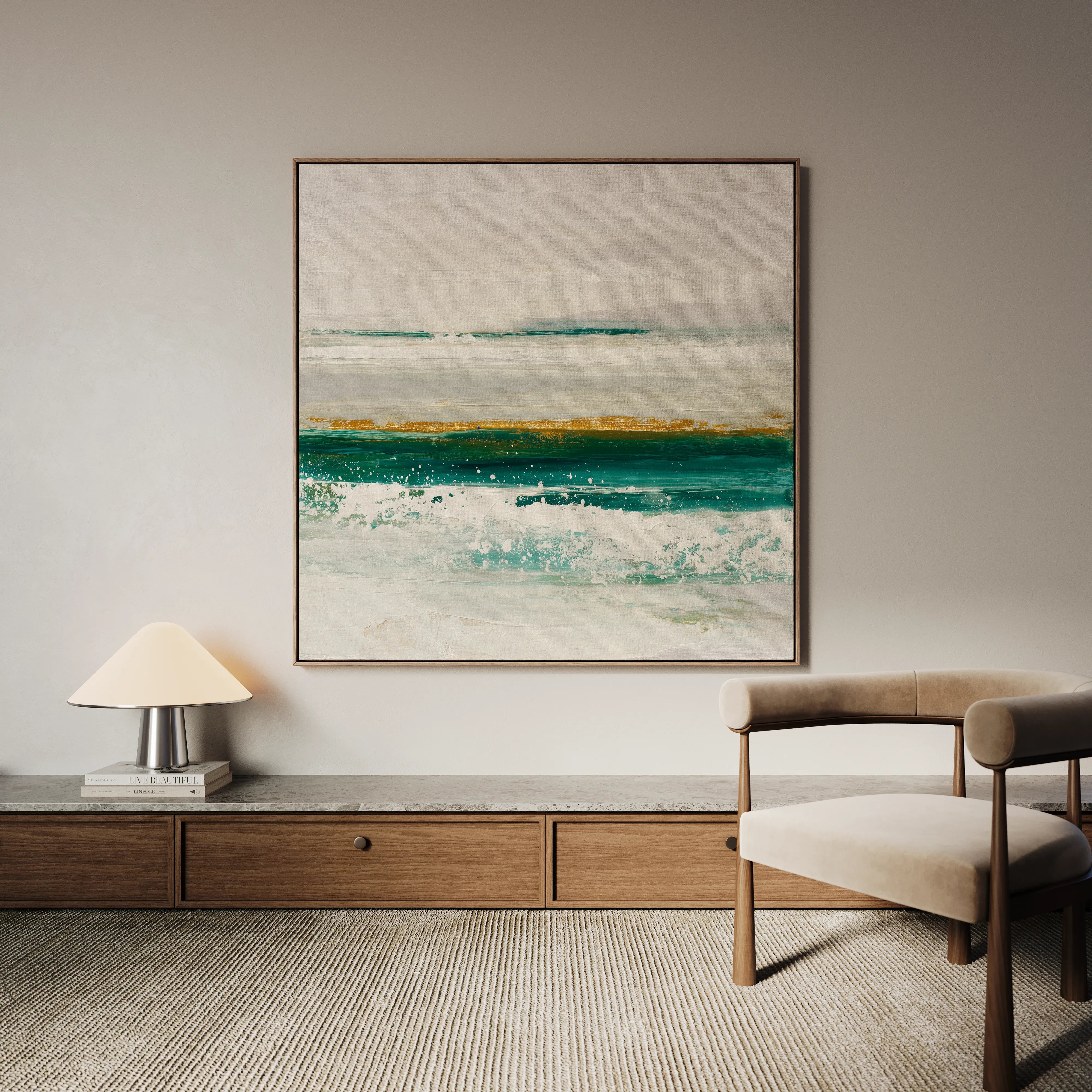 Abstract 1408 Canvas Art 60 x 60 cm / Black