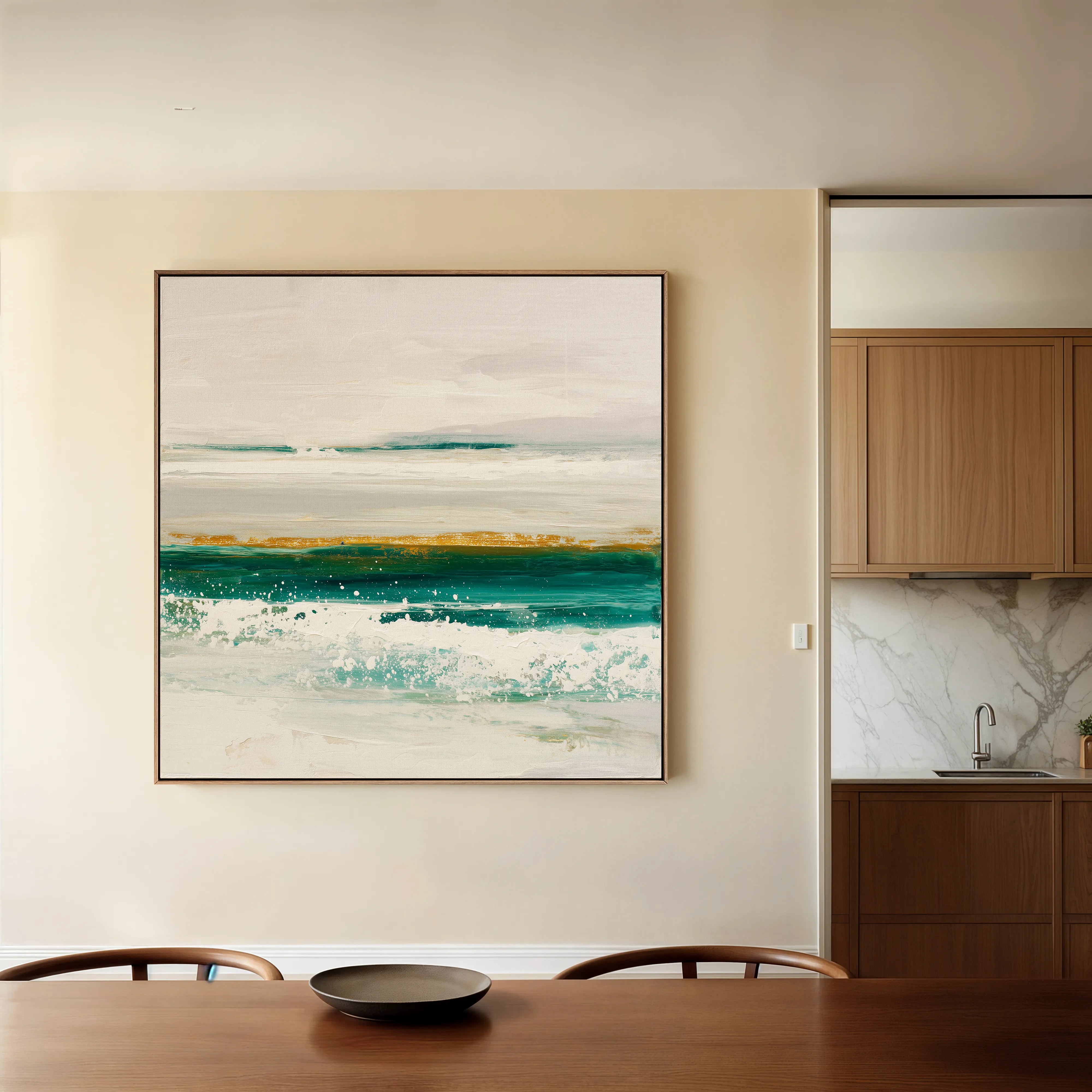 Abstract 1408 Canvas Art 60 x 60 cm / Black