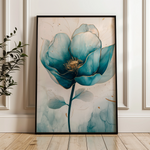 Floral 1408 Canvas Art 60 x 40 cm / Black