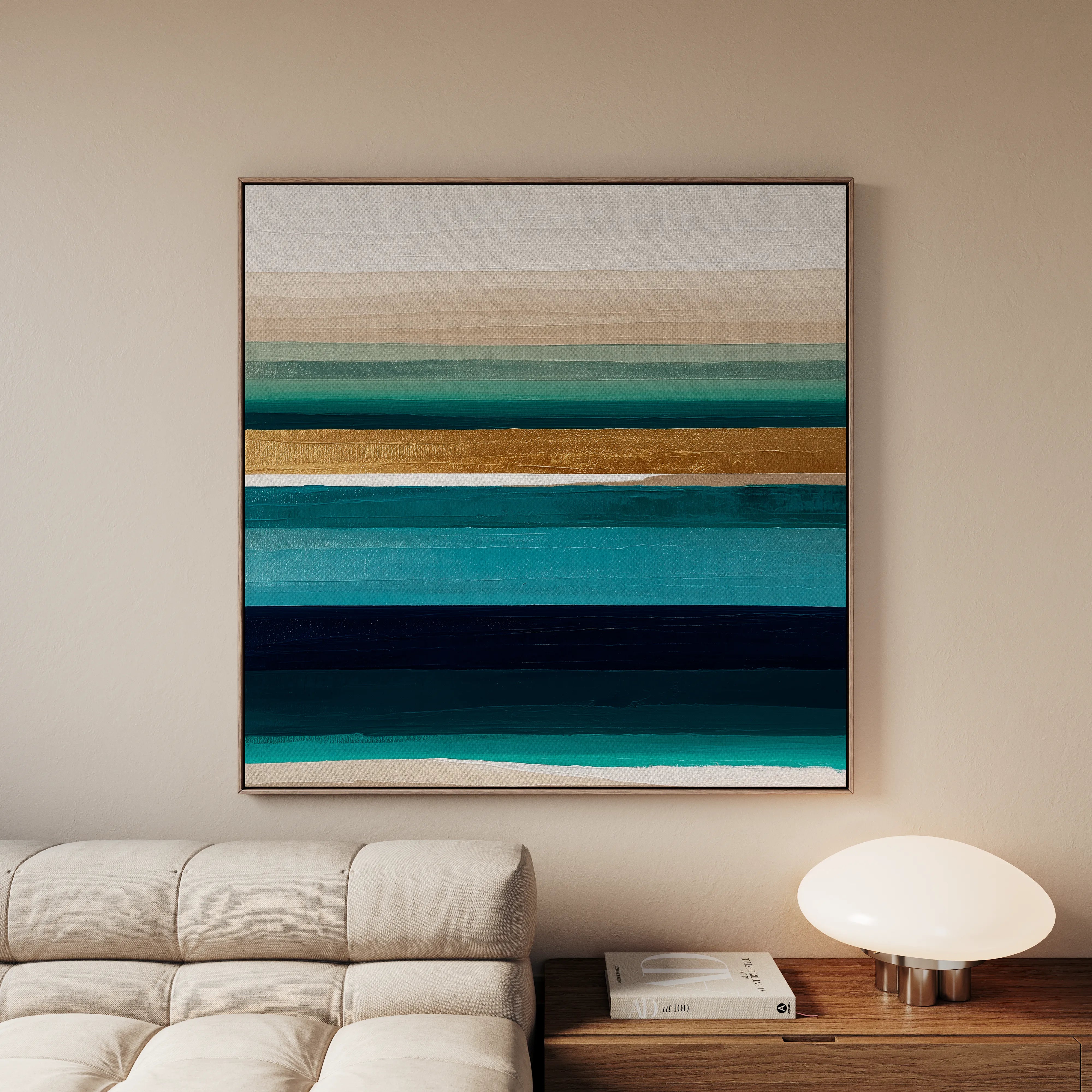 Abstract 1409 Canvas Art 60 x 60 cm / Black
