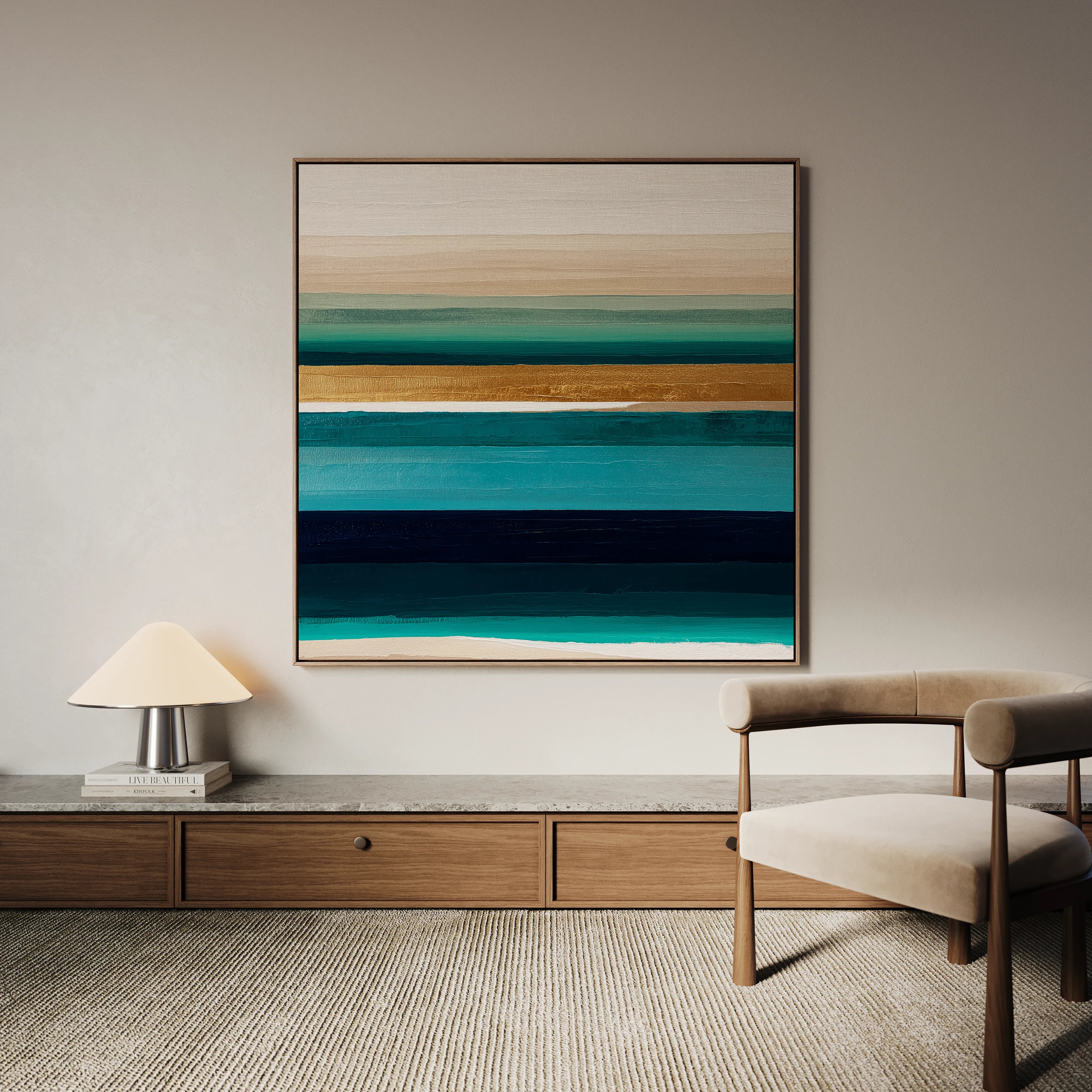 Abstract 1409 Canvas Art 60 x 60 cm / Black