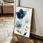 Floral 1409 Canvas Art 60 x 40 cm / Black