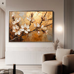 Floral 141 Canvas Art 60 x 40 cm / Black