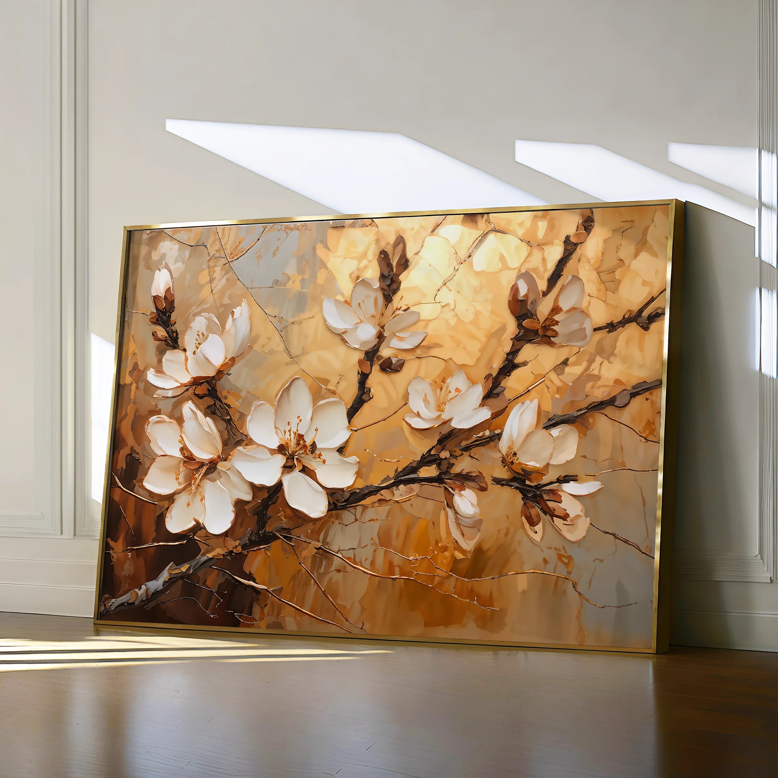 Floral 141 Canvas Art 60 x 40 cm / Black