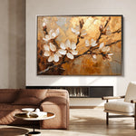 Floral 141 Canvas Art 60 x 40 cm / Black