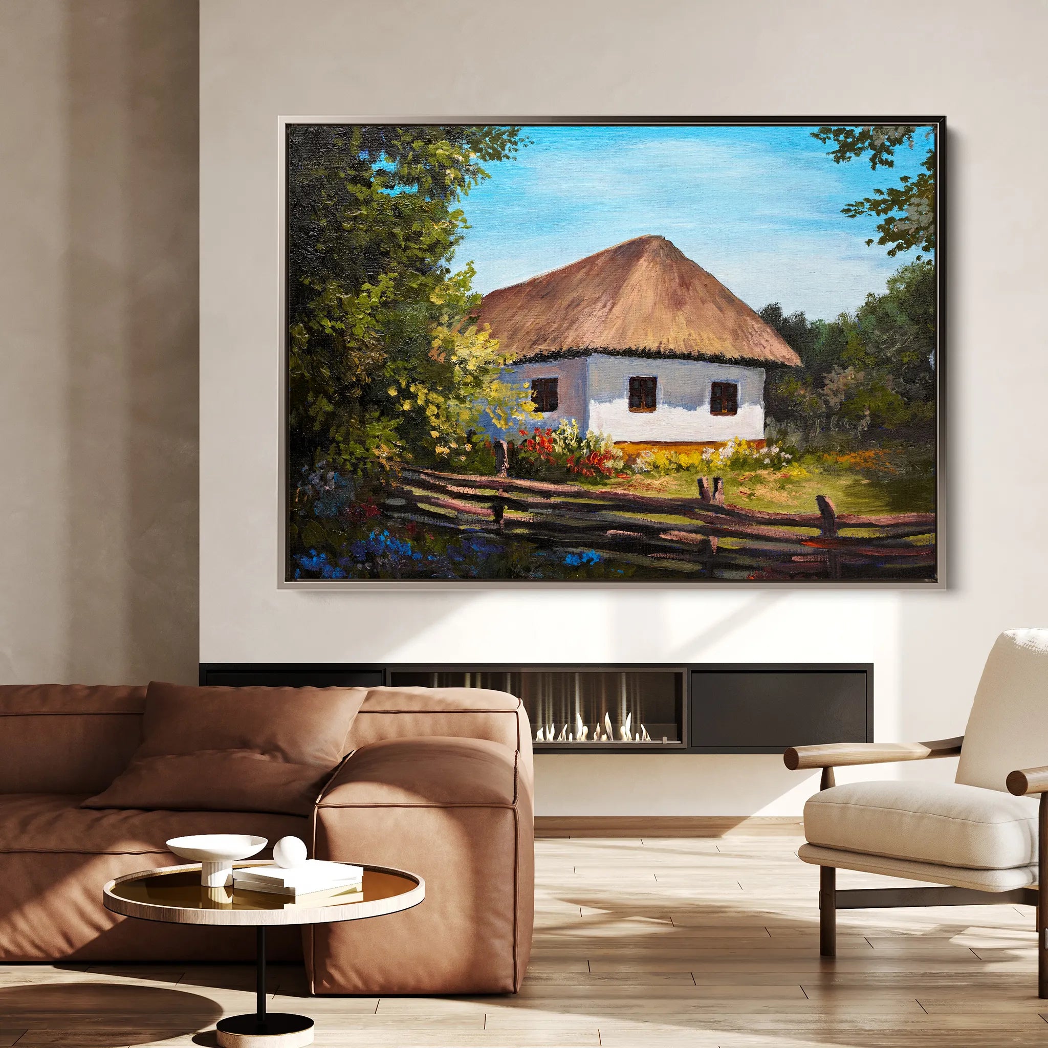 Landscape 141 Canvas Art 60 x 40 cm / Black