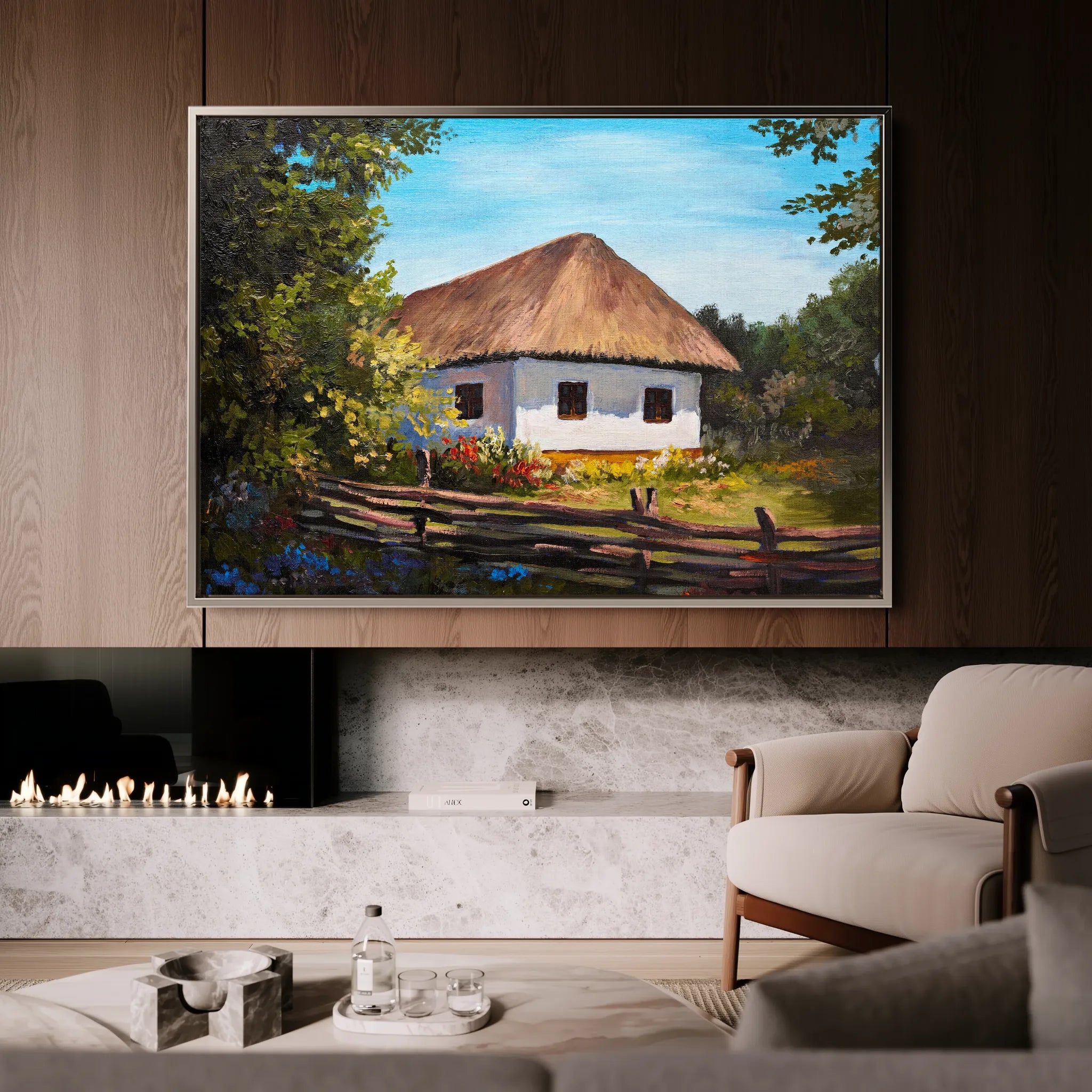 Landscape 141 Canvas Art 60 x 40 cm / Black