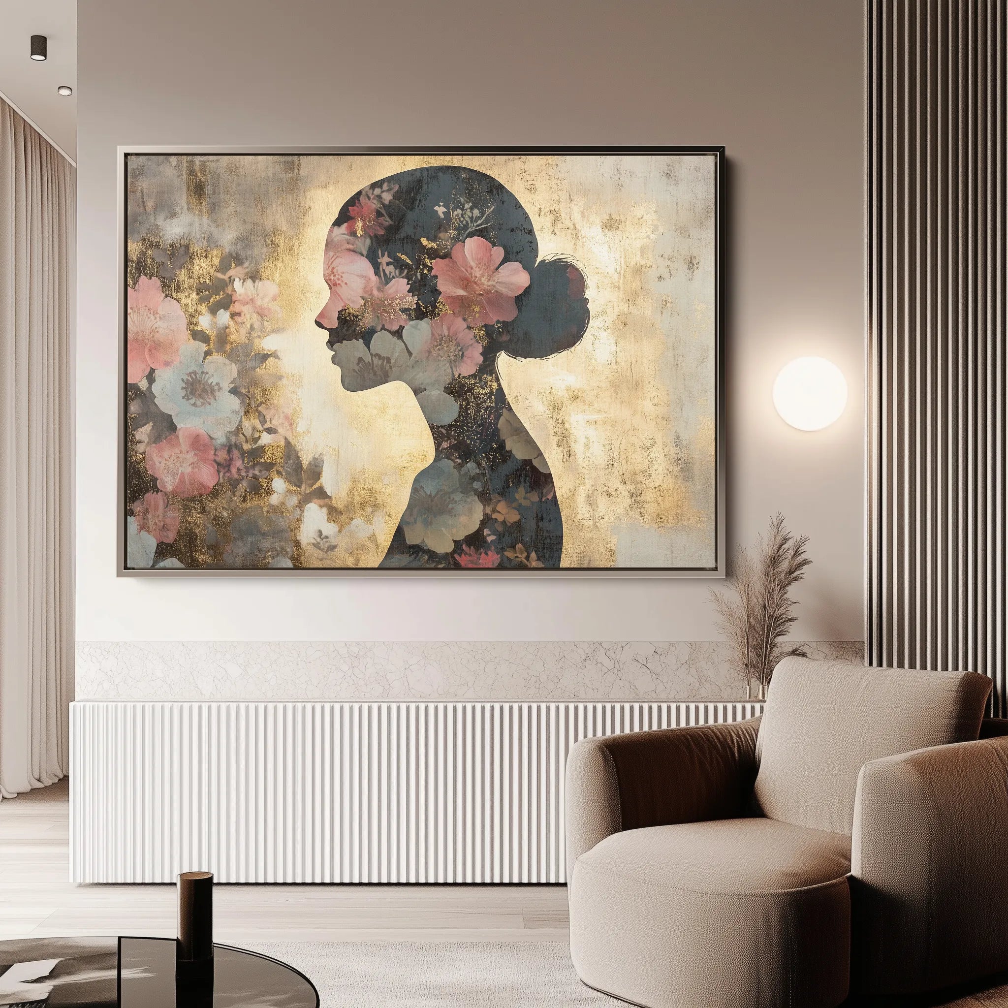 Portrait 141 Canvas Art 60 x 40 cm / Black