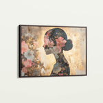 Portrait 141 Canvas Art 60 x 40 cm / Black