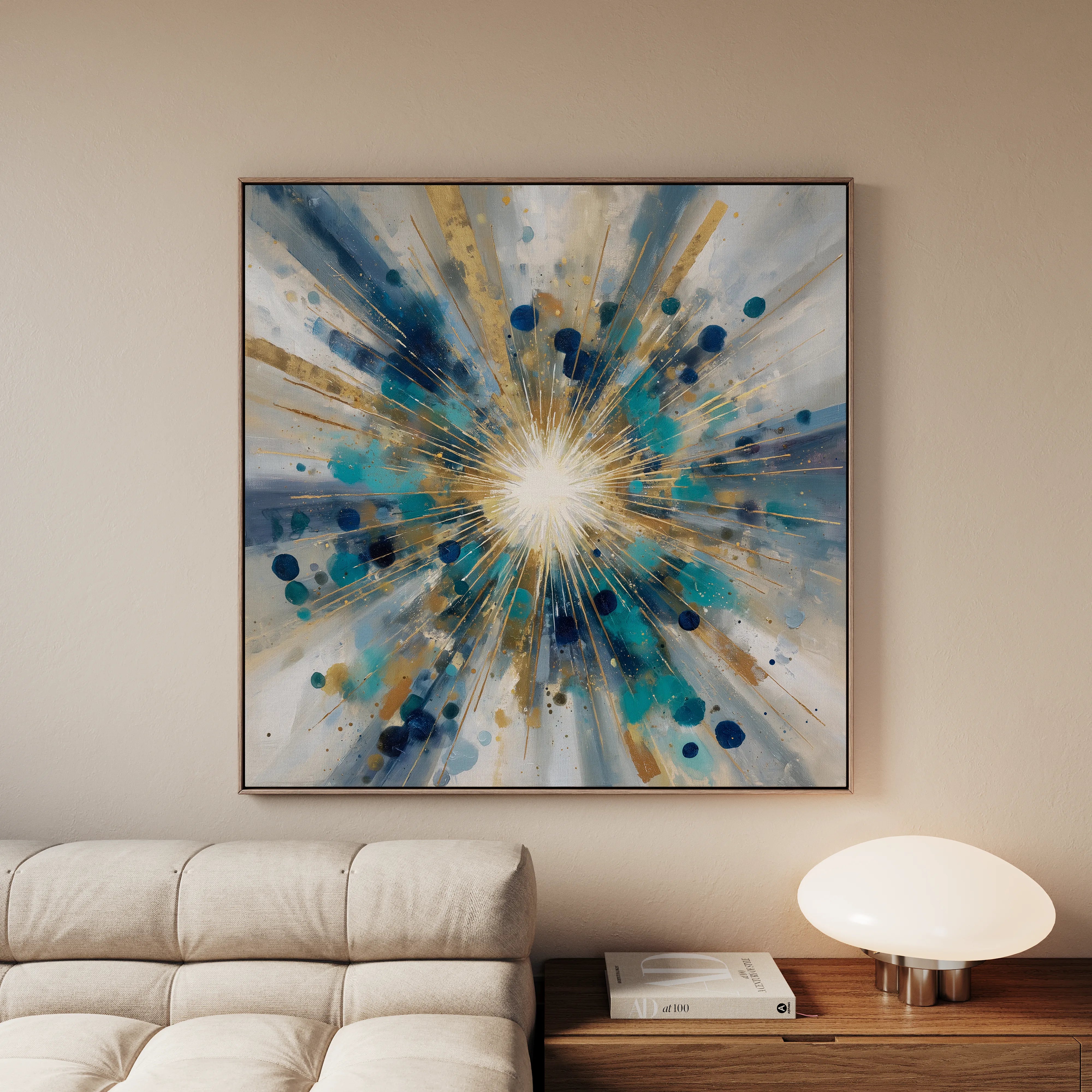Abstract 1410 Canvas Art 60 x 60 cm / Black