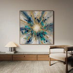 Abstract 1410 Canvas Art 60 x 60 cm / Black