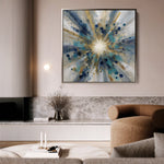 Abstract 1410 Canvas Art 60 x 60 cm / Black