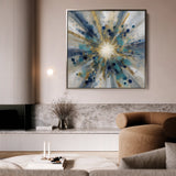 Abstract 1410 Canvas Art 60 x 60 cm / Black
