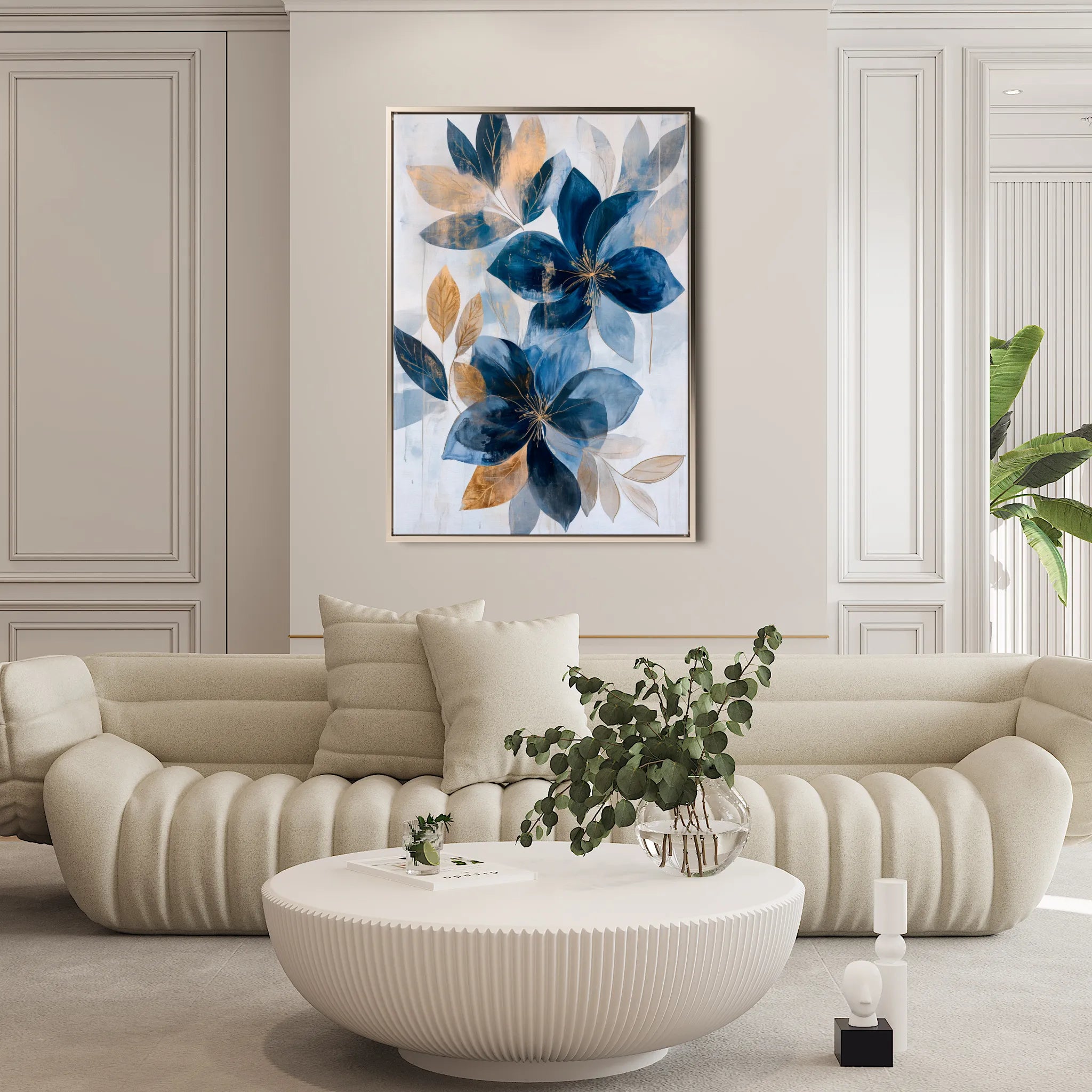 Floral 1410 Canvas Art 60 x 40 cm / Black