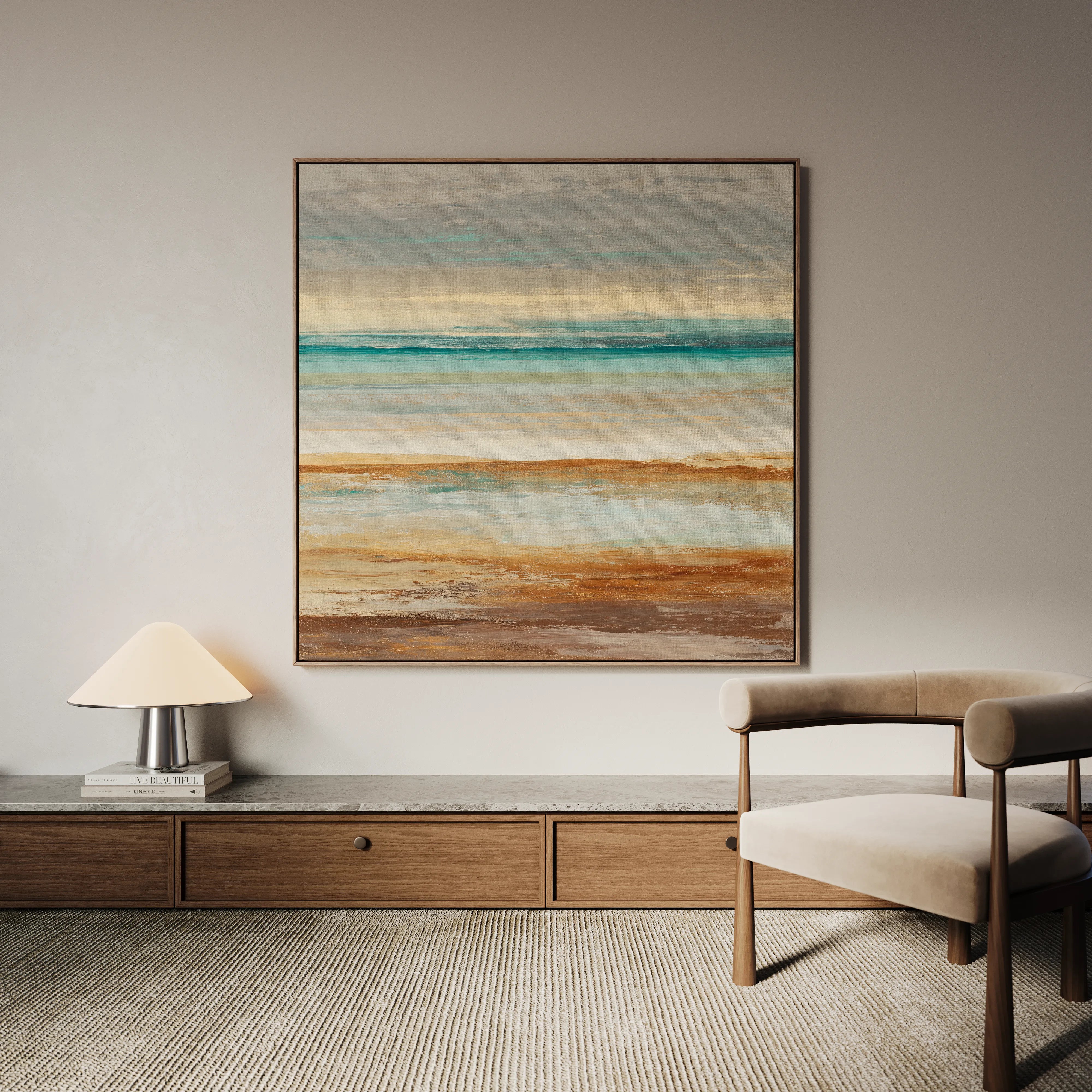 Abstract 1411 Canvas Art 60 x 60 cm / Black