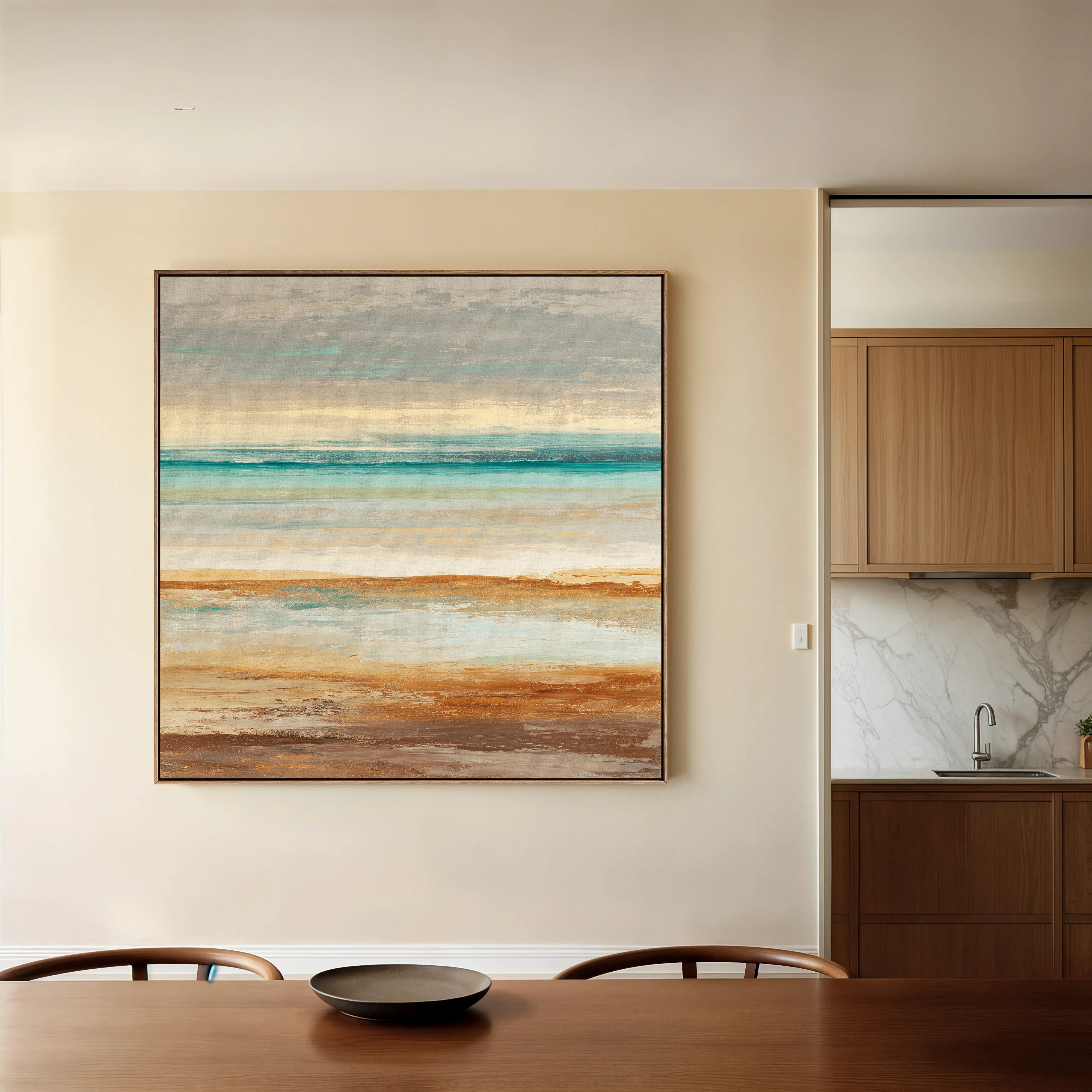 Abstract 1411 Canvas Art 60 x 60 cm / Black