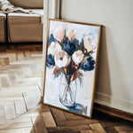 Floral 1411 Canvas Art 60 x 40 cm / Black