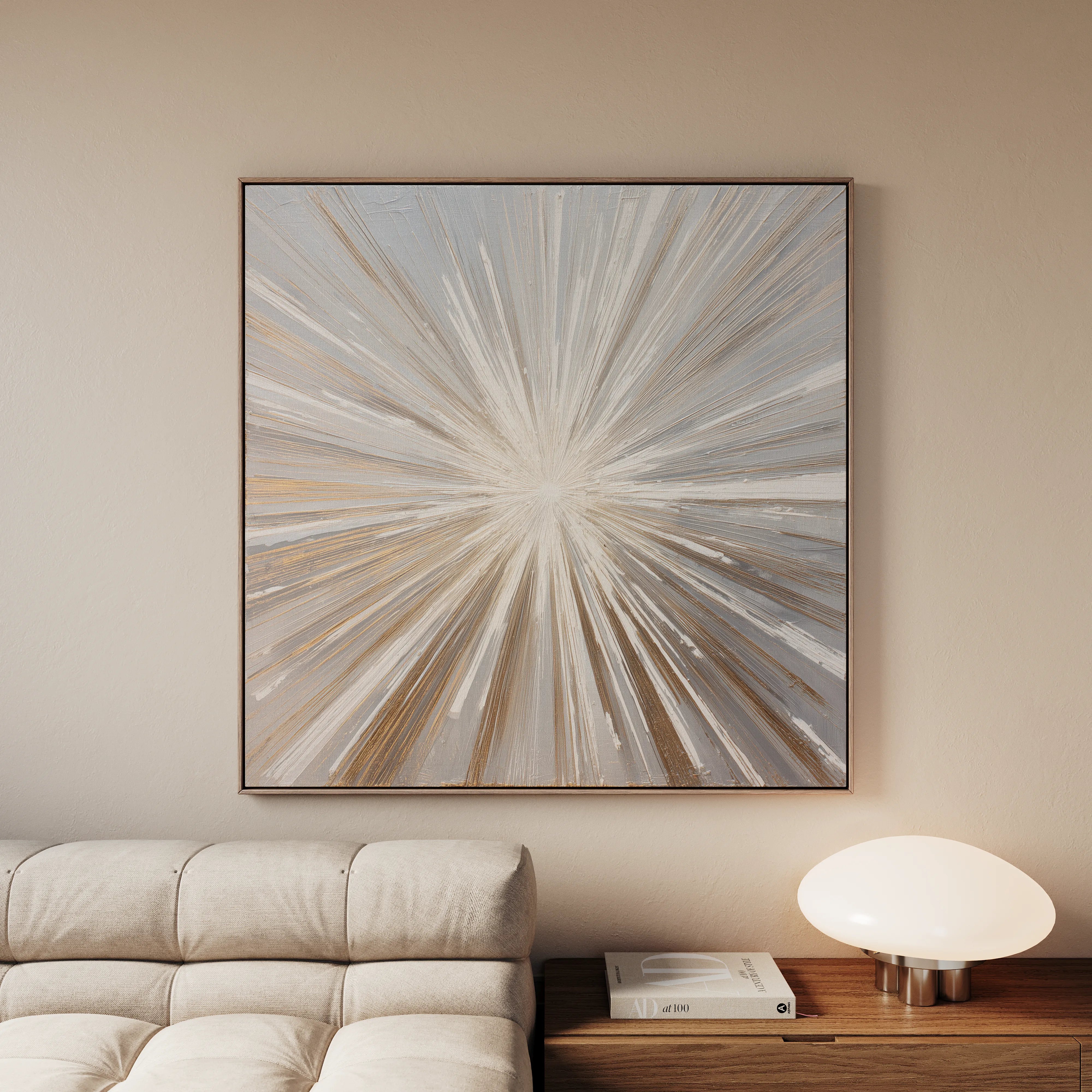 Abstract 1412 Canvas Art 60 x 60 cm / Black