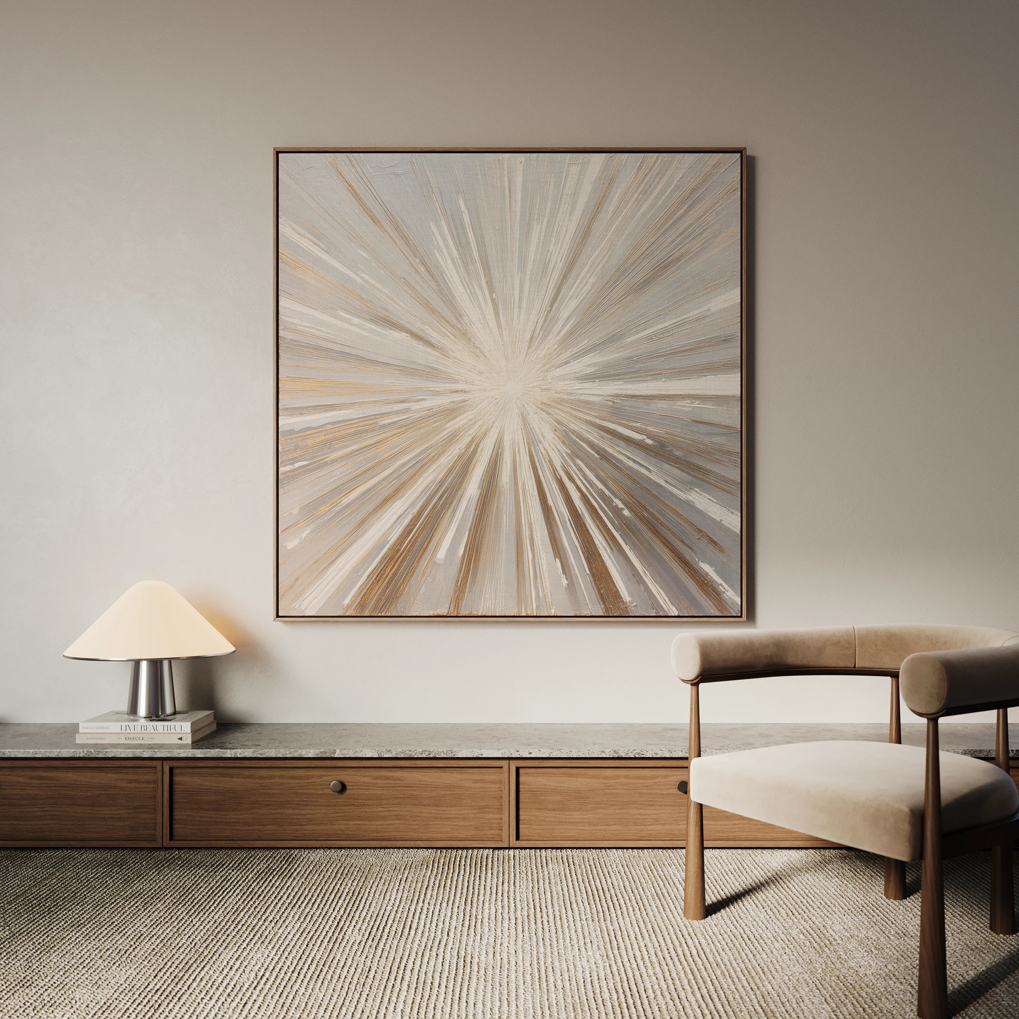 Abstract 1412 Canvas Art 60 x 60 cm / Black